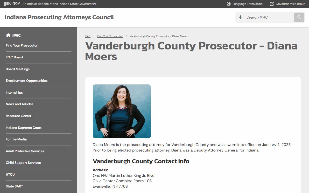 Vanderburgh County court charges prosecutor profile