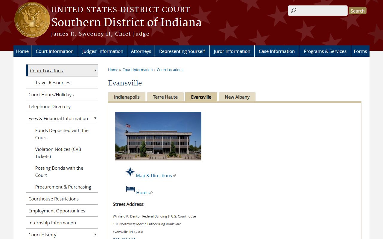 Vanderburgh County federal courthouse Evansville source